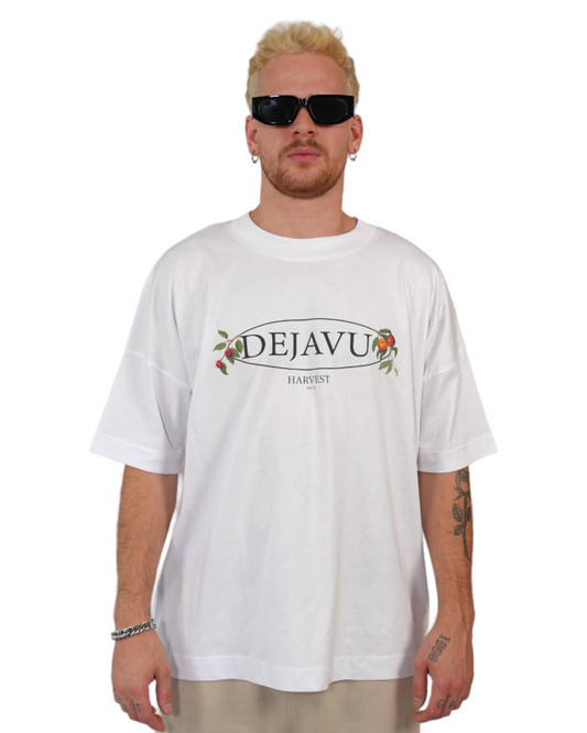 DEJAVU HARVEST LOGO TEE WHITE