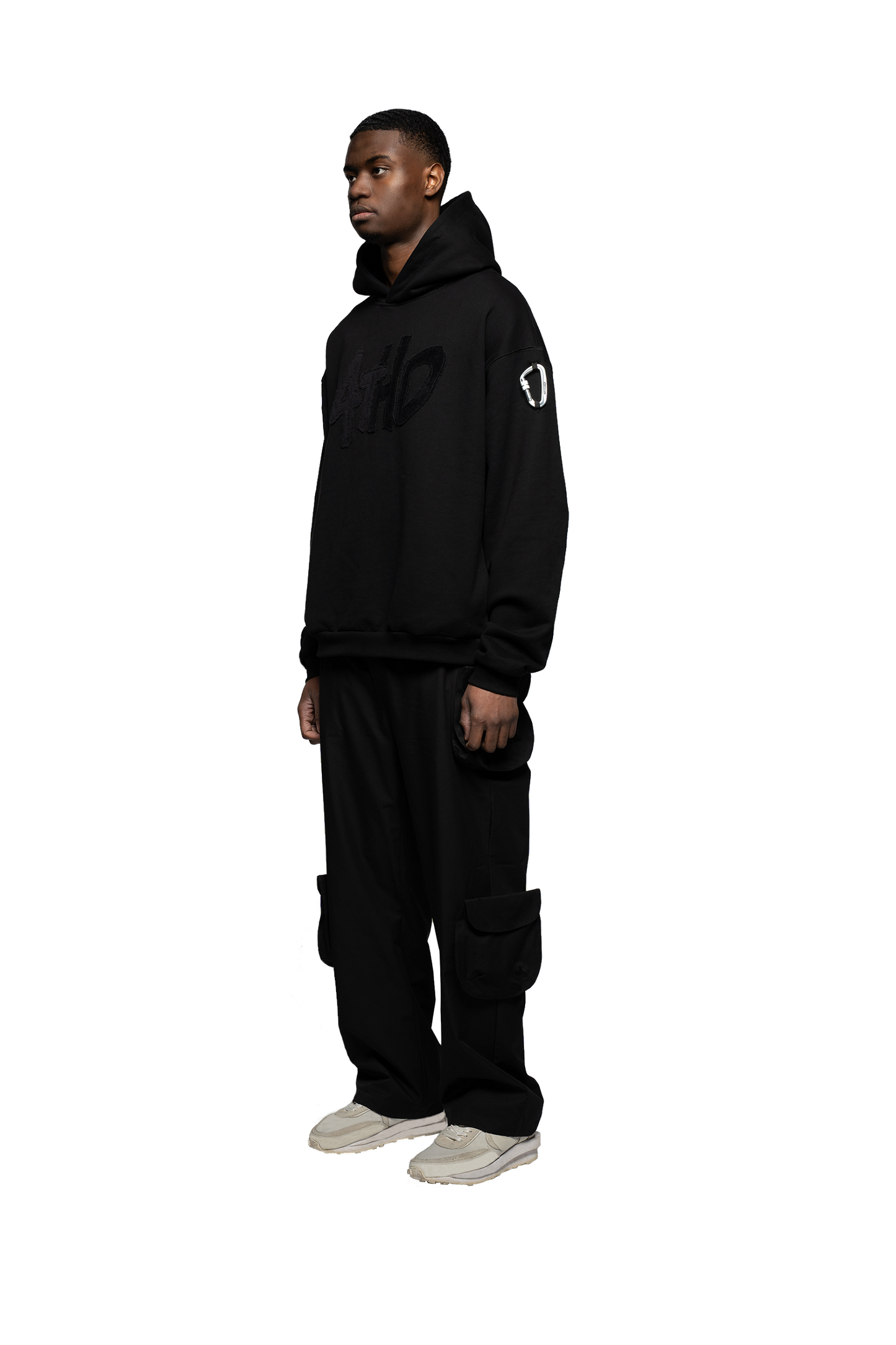 Hoodie Terry Clo. Logo - Black