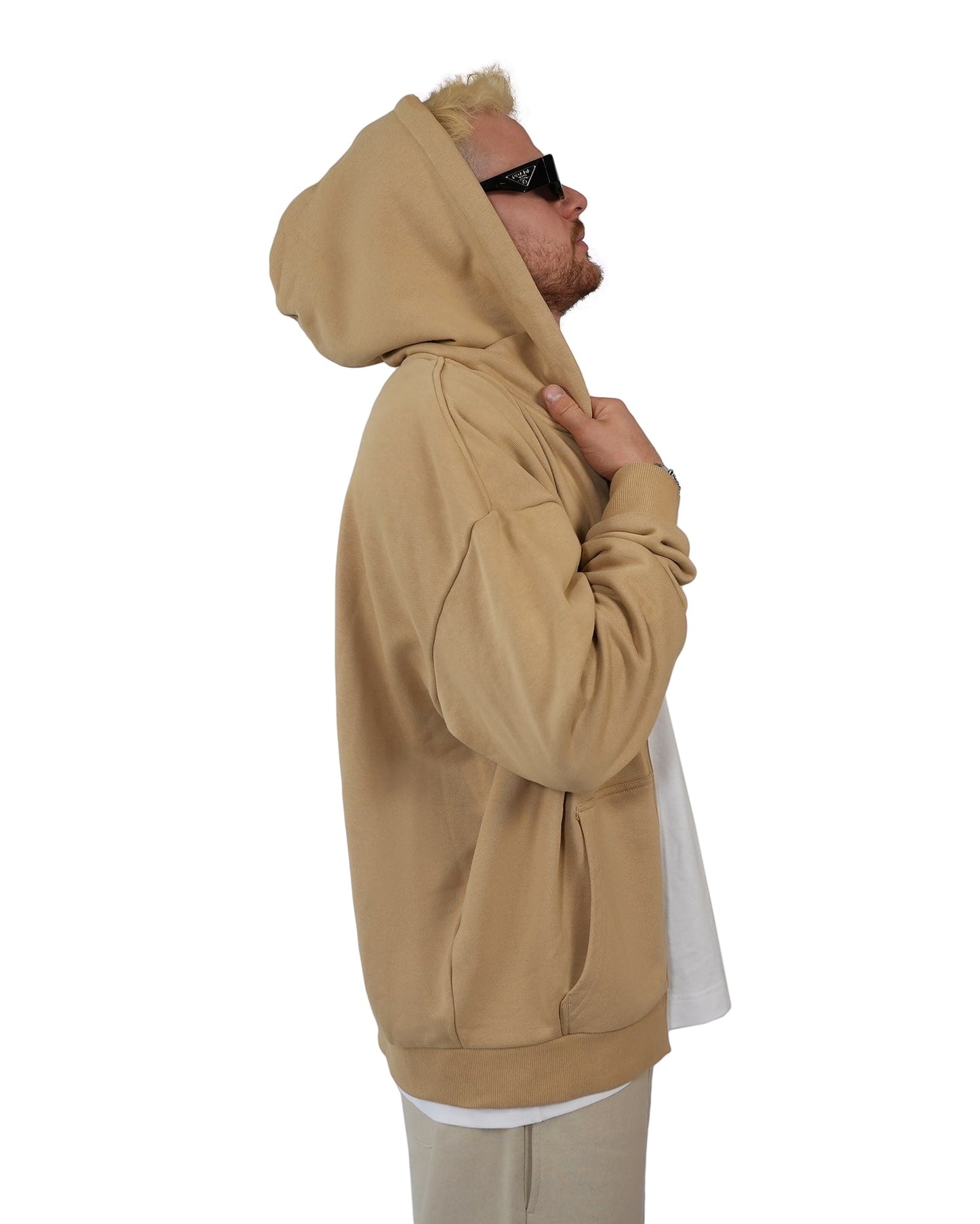 DEJAVU HARVEST ZIP HOODIE BEIGE